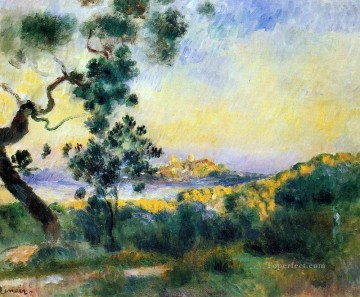  Renoir Oil Painting - view of antibes Pierre Auguste Renoir
